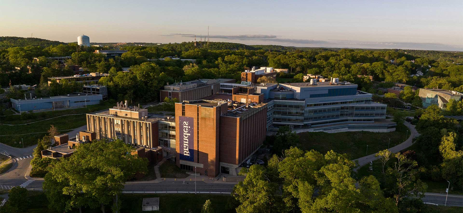 Aerial view of Brandeis campus
